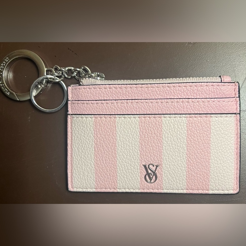 Victoria's Secret Pink and White Key Card Holder